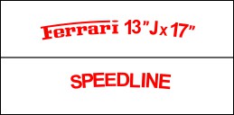 HighgateHouse Decals for Speedline Rims - Ferrari F-40